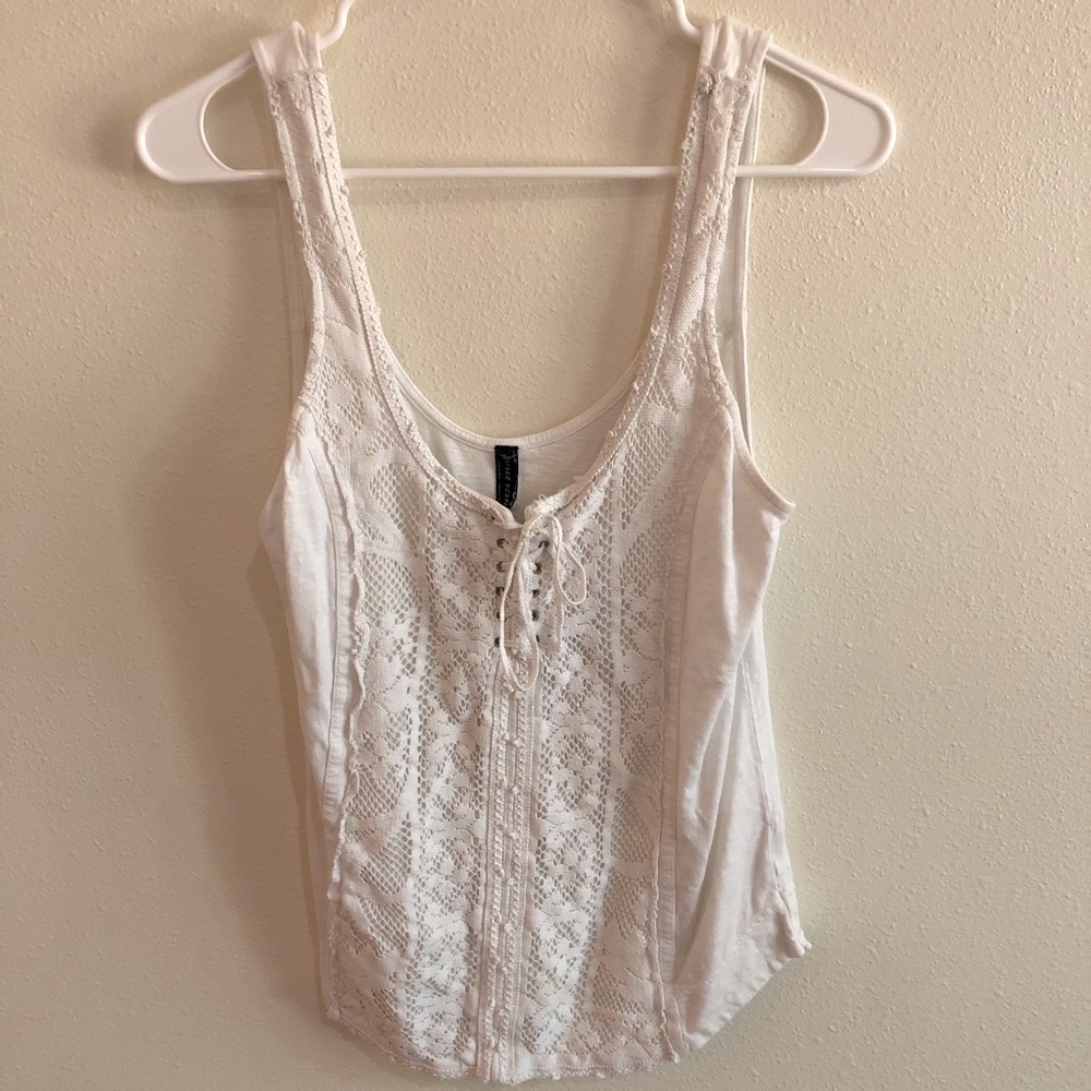 Free People White Tank Top